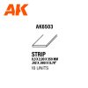 AK Interactive AK6503 Strips 0.30 x 2.00 x 350mm - STYRENE STRIP - sztirol csík