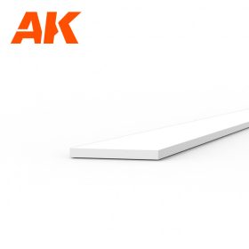   AK Interactive AK6504 Strips 0.30 x 3.00 x 350mm - STYRENE STRIP - sztirol csík