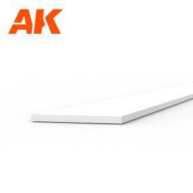   AK Interactive AK6505 Strips 0.30 x 4.00 x 350mm - STYRENE STRIP - sztirol csík