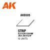 AK Interactive AK6505 Strips 0.30 x 4.00 x 350mm - STYRENE STRIP - sztirol csík