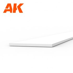   AK Interactive AK6506 Strips 0.30 x 5.00 x 350mm - STYRENE STRIP - sztirol csík