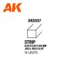 AK Interactive AK6507 Strips 0.50 x 0.50 x 350mm - STYRENE STRIP - sztirol négyzet profil