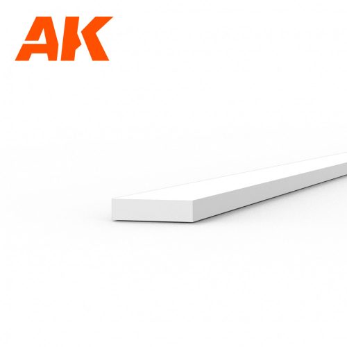 AK Interactive AK6509 Strips 0.50 x 2.00 x 350mm - STYRENE STRIP - sztirol csík