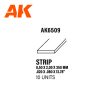 AK Interactive AK6509 Strips 0.50 x 2.00 x 350mm - STYRENE STRIP - sztirol csík