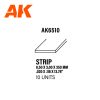 AK Interactive AK6510 Strips 0.50 x 3.00 x 350mm - STYRENE STRIP - sztirol csík