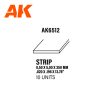 AK Interactive AK6512 Strips 0.50 x 5.00 x 350mm - STYRENE STRIP - sztirol csík