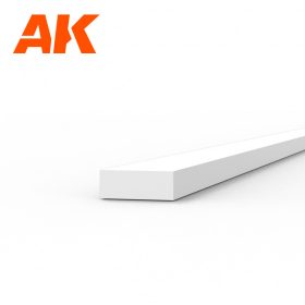   AK Interactive AK6515 Strips 0.75 x 2.00 x 350mm - STYRENE STRIP - sztirol csík
