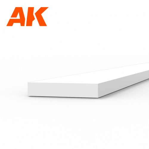 AK Interactive AK6517 Strips 0.75 x 4.00 x 350mm - STYRENE STRIP - sztirol csík