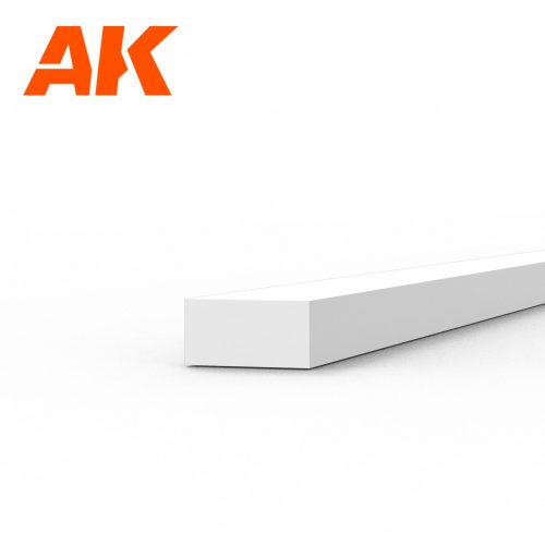 AK Interactive AK6520 Strips 1.00 x 2.00 x 350mm - STYRENE STRIP - sztirol csík