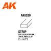 AK Interactive AK6520 Strips 1.00 x 2.00 x 350mm - STYRENE STRIP - sztirol csík