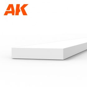   AK Interactive AK6523 Strips 1.00 x 5.00 x 350mm - STYRENE STRIP - sztirol csík