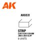 AK Interactive AK6531 Strips 2.00 x 4.00 x 350mm - STYRENE STRIP - sztirol csík