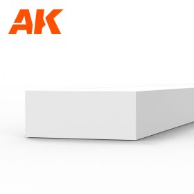   AK Interactive AK6532 Strips 2.00 x 5.00 x 350mm - STYRENE STRIP - sztirol csík