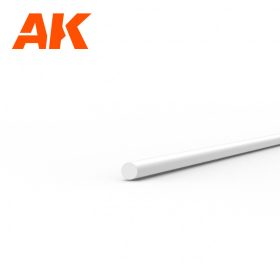   AK Interactive AK6536 Rod 0.50 diameter x 350mm - STYRENE STRIP - sztirol rúd