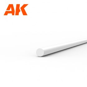   AK Interactive AK6537 Rod 0.75 diameter x 350mm - STYRENE STRIP - sztirol rúd