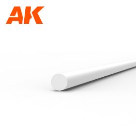   AK Interactive AK6538 Rod 1.00 diameter x 350mm - STYRENE STRIP - sztirol rúd