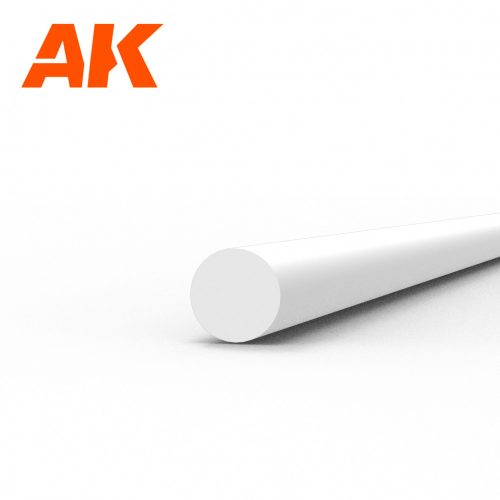 AK Interactive AK6539 Rod 1.50 diameter x 350mm - STYRENE STRIP - sztirol rúd