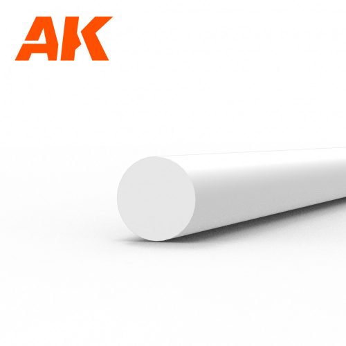 AK Interactive AK6540 Rod 2.00 diameter x 350mm - STYRENE STRIP - sztirol rúd