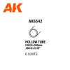 AK Interactive AK6542 Hollow tube 2.00d x 350mm (W.T. 0,7mm) - STYRENE STRIP - sztirol cső