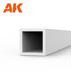   AK Interactive AK6547 Square hollow tube 3.00x350mm (0,7mm) - STYRENE STRIP - sztirol négyzet zártszelvény