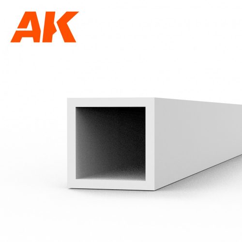 AK Interactive AK6547 Square hollow tube 3.00x350mm (0,7mm) - STYRENE STRIP - sztirol négyzet zártszelvény