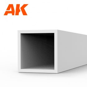   AK Interactive AK6548 Square hollow tube 4.00x350mm (0,7mm) - STYRENE STRIP - sztirol négyzet zártszelvény