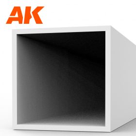   AK Interactive AK6550 Square hollow tube 6.00x350mm (0,7mm) - STYRENE STRIP - sztirol négyzet zártszelvény