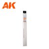 AK Interactive AK6551 Half cane 1.00 x 350mm - STYRENE STRIP - sztirol félkör profil