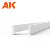 AK Interactive AK6555 U Channel 3.0 width x 350mm - STYRENE STRIP - sztirol U-profil