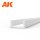 AK Interactive AK6555 U Channel 3.0 width x 350mm - STYRENE STRIP - sztirol U-profil