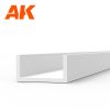 AK Interactive AK6556 U Channel 4.0 width x 350mm - STYRENE STRIP - sztirol U-profil