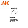 AK Interactive AK6559 Angle 1.50 x 1.50 x 350mm - STYRENE STRIP - L-profil