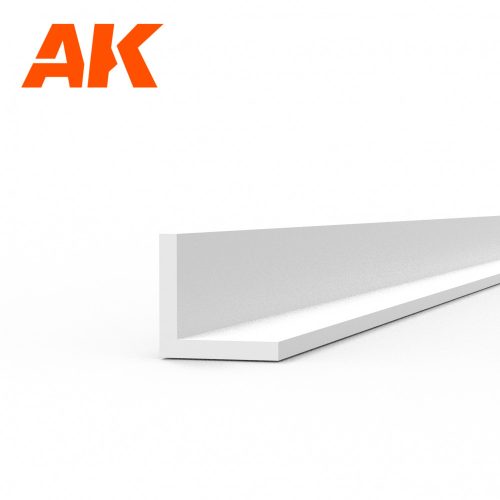 AK Interactive AK6560 Angle 2.0 x 2.0 x 350mm - STYRENE STRIP - L-profil