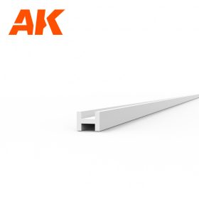   AK Interactive AK6563 BEAMS I SHAPE 1.5 x 1.2 x 350mm - STYRENE - sztirol I-profil