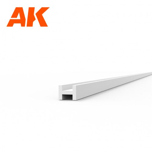 AK Interactive AK6563 BEAMS I SHAPE 1.5 x 1.2 x 350mm - STYRENE - sztirol I-profil