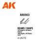 AK Interactive AK6563 BEAMS I SHAPE 1.5 x 1.2 x 350mm - STYRENE - sztirol I-profil