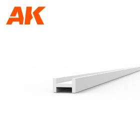   AK Interactive AK6564 BEAMS I SHAPE 2.0 x 1.2 x 350mm - STYRENE - sztirol I-profil