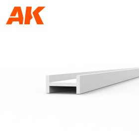   AK Interactive AK6566 BEAMS I SHAPE 3.0 x 1.5 x 350mm - STYRENE - sztirol I-profil