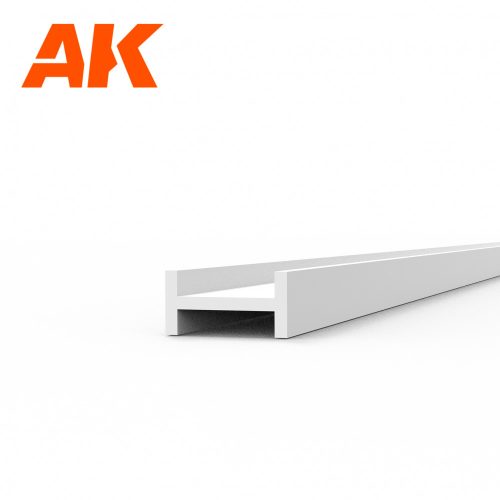 AK Interactive AK6566 BEAMS I SHAPE 3.0 x 1.5 x 350mm - STYRENE - sztirol I-profil