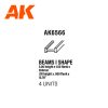 AK Interactive AK6566 BEAMS I SHAPE 3.0 x 1.5 x 350mm - STYRENE - sztirol I-profil