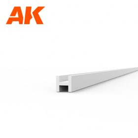   AK Interactive AK6567 BEAMS H SHAPE 1.5 x 1.5 x 350 mm - STYRENE - sztirol H-profil
