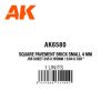 AK Interactive AK6580 Square Pavement Brick Small 4MM/156 Sheet 245x195 - téglamintás sztirollap