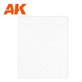   AK Interactive AK6581 Pavement Spike Brick Sheet 245x195mm/9.64x7.68" 1U - téglamintás sztirollap
