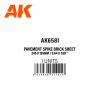 AK Interactive AK6581 Pavement Spike Brick Sheet 245x195mm/9.64x7.68" 1U - téglamintás sztirollap