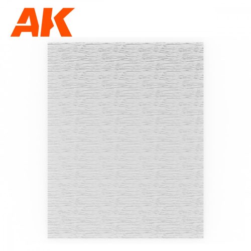 AK Interactive AK6584 Water Sheet Transparent Running Water 245 x 195mm - vízmintás sztirollap