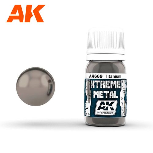 AK Interactive AK669 XTREME METAL TITANIUM - Titánium