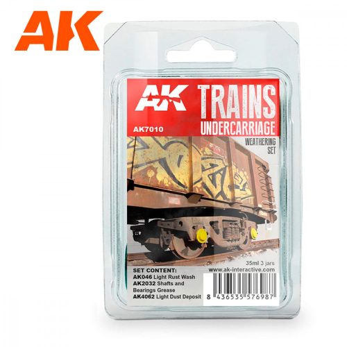 AK Interactive AK7010 TRAINS UNDERCARRIAGE WEATHERING SET