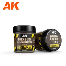   AK Interactive AK8032 DARK & DRY CRACKLE EFFECTS - 100 ml (Acrylic) - Töredezett talaj