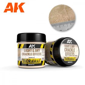   AK Interactive AK8033 LIGHT & DRY CRACKLE EFFECTS - 100 ml (Acrylic) - Töredezett talaj