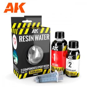   AK Interactive AK8043 RESIN WATER 2-COMPONENTS EPOXY RESIN - 375 ml - Műgyanta víz